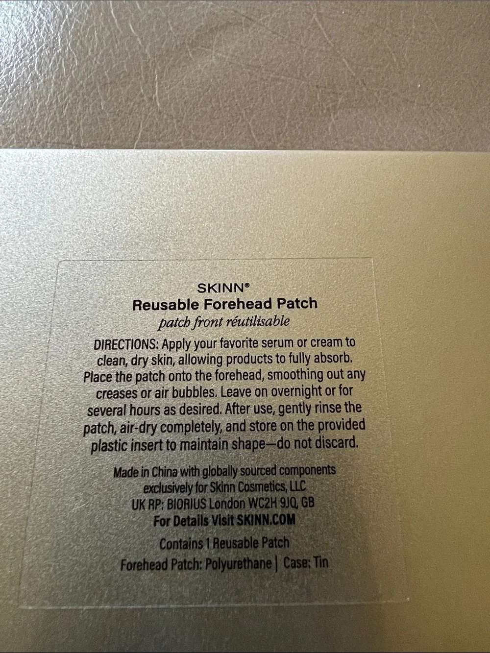 Skinn forehead patch in sealed case never been opened